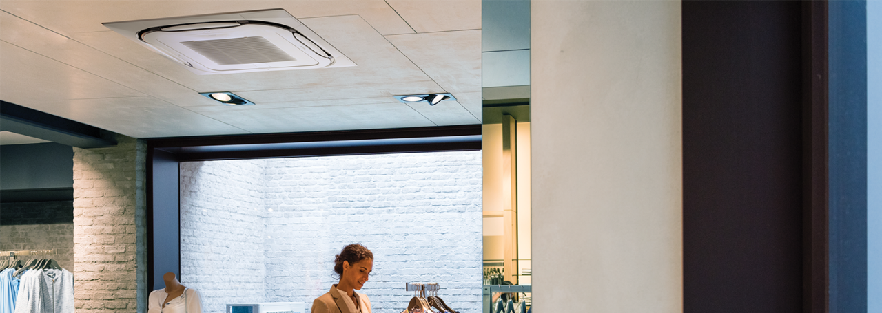 kazetová jednotka s&nbsp;kruhovým výdechem, instalace, maloobchod